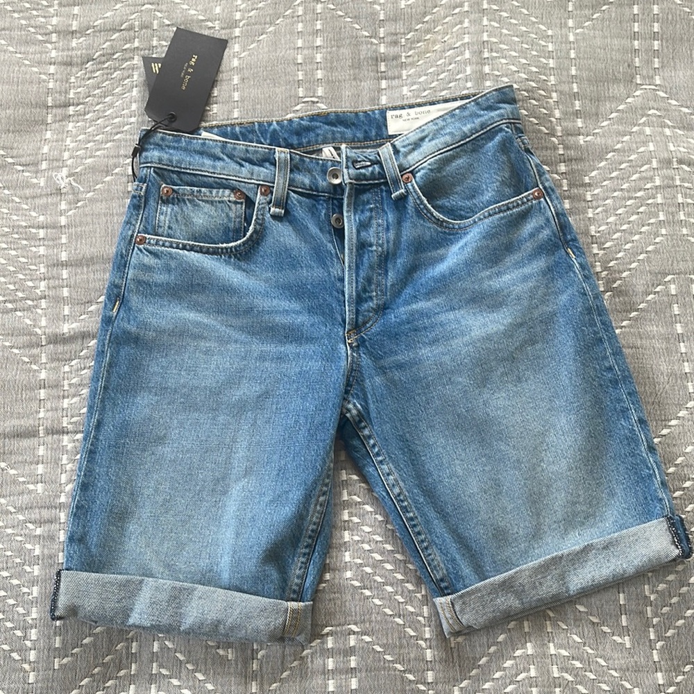 rag and bone denim mid rise shorts NEW sz 24